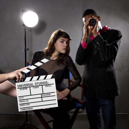 White Acrylic Slate ClapperBoard